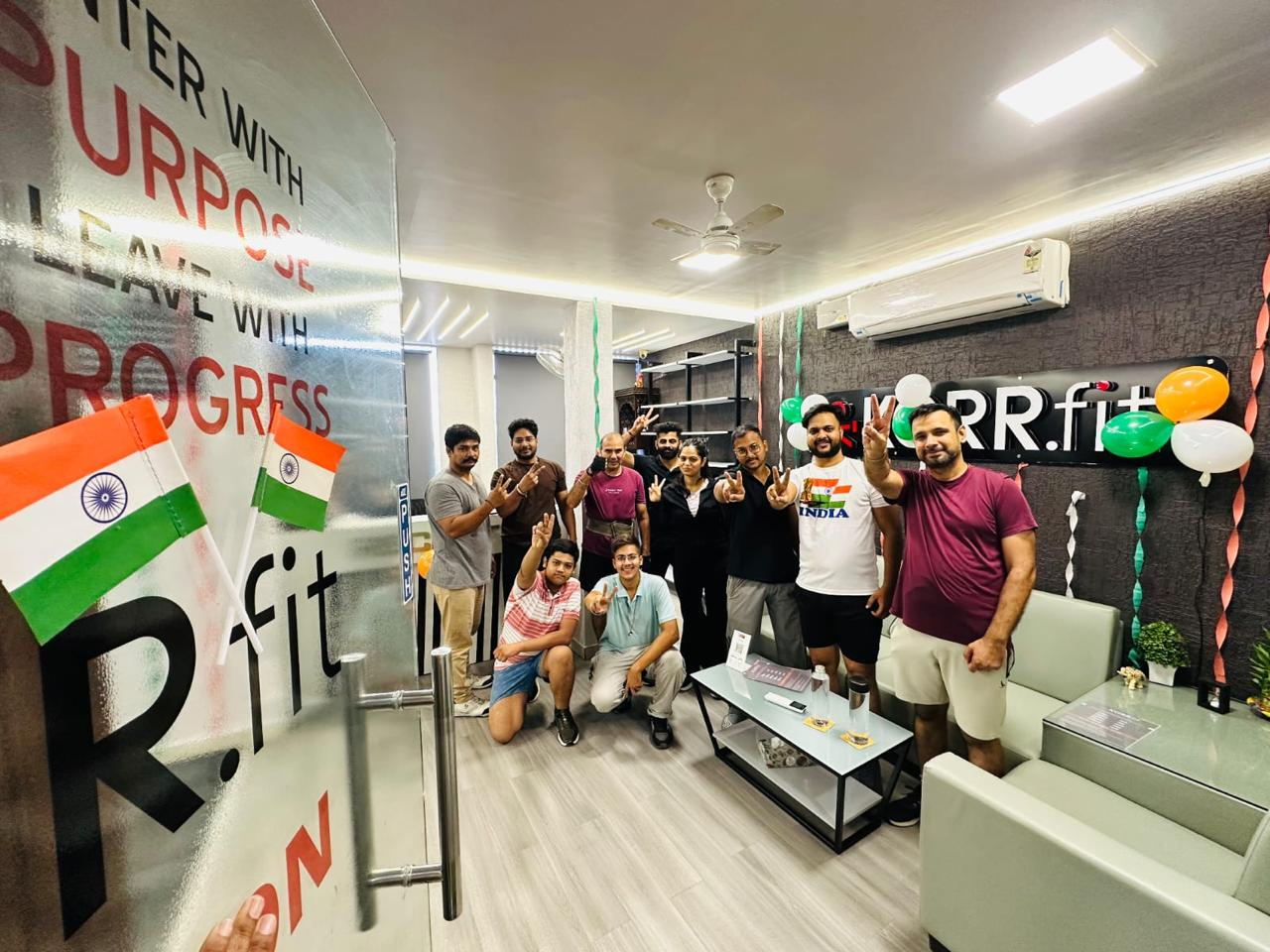 KORR.fit members celebrating Independence Day at the Mansarovar reception
