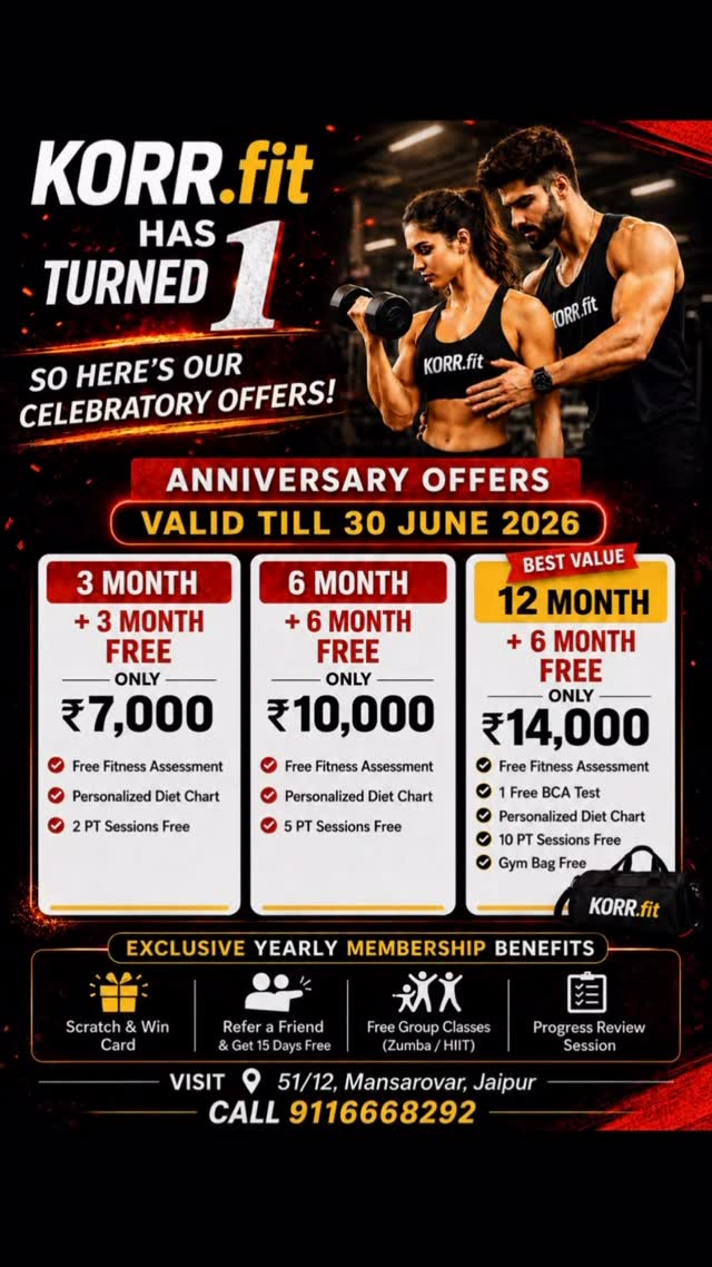 KORR.fit Turns 1 — Anniversary Offers poster