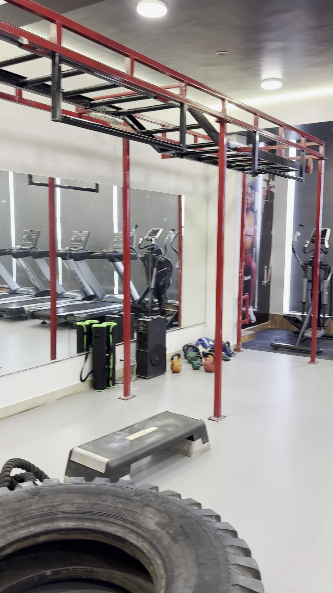 Functional training studio with kettlebells and rig at KORR.fit
