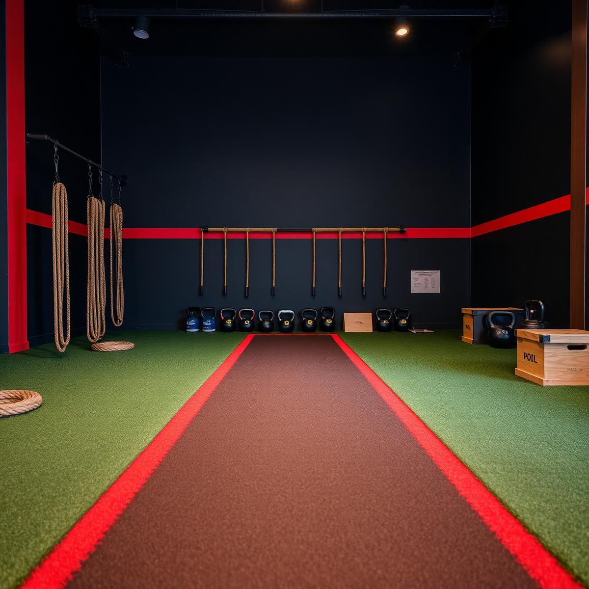 Functional training turf area