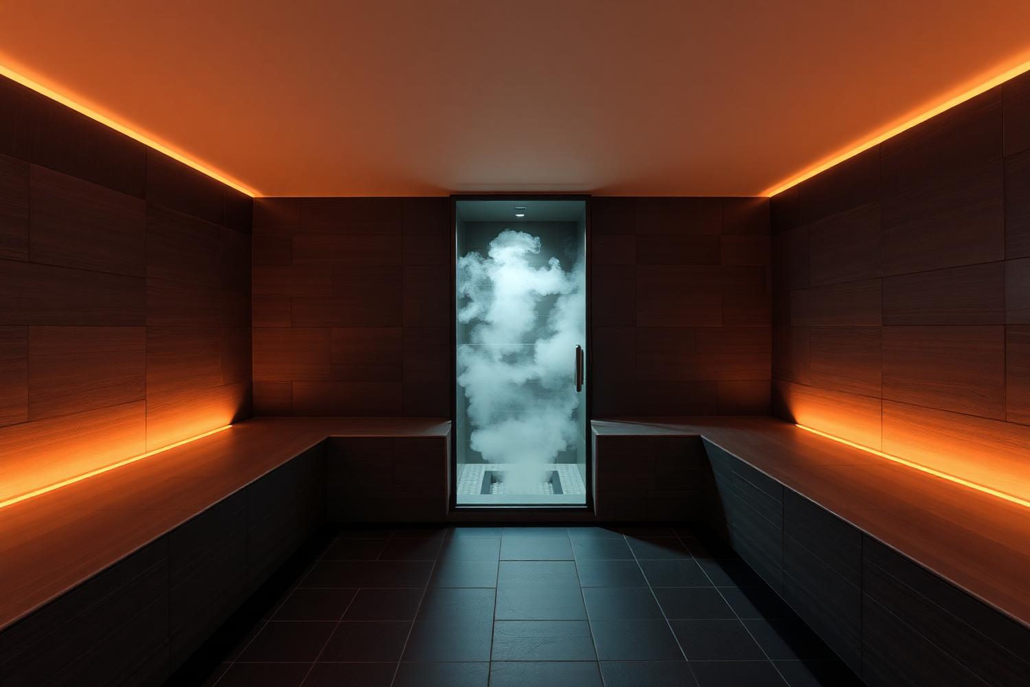 Steam room and recovery lounge